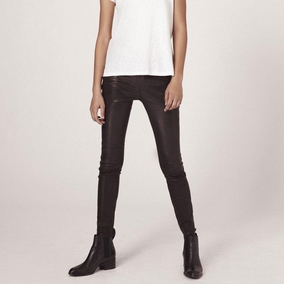 Rag & Bone Lamb Leather Skinny Pants - Picture 6 of 13